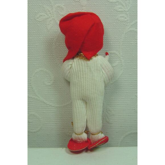 JESTIA T.K.R. SLEEPY CHILD WITH CANDLE FABRIC FIGURINE--JAPAN--#725 - Picture 4 of 5